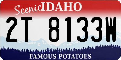 ID license plate 2T8133W