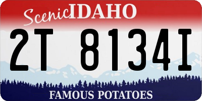 ID license plate 2T8134I