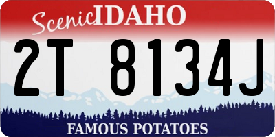 ID license plate 2T8134J