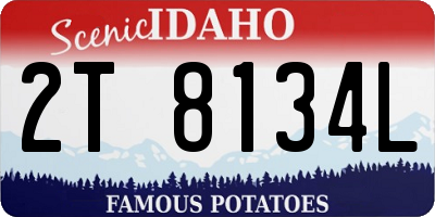 ID license plate 2T8134L