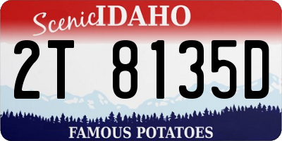 ID license plate 2T8135D