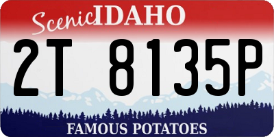 ID license plate 2T8135P