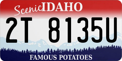 ID license plate 2T8135U