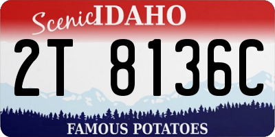 ID license plate 2T8136C
