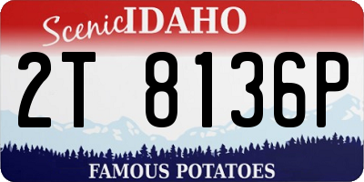 ID license plate 2T8136P