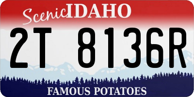 ID license plate 2T8136R