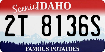 ID license plate 2T8136S