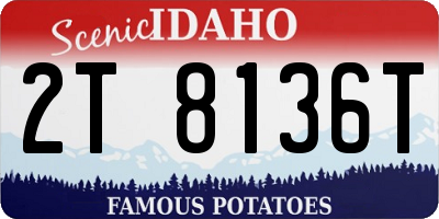 ID license plate 2T8136T