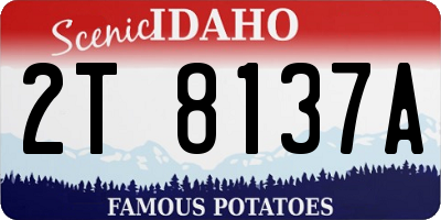 ID license plate 2T8137A