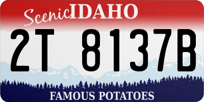ID license plate 2T8137B