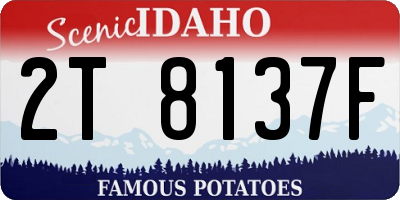 ID license plate 2T8137F
