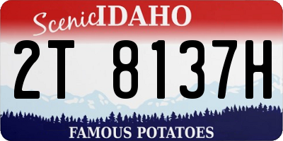 ID license plate 2T8137H