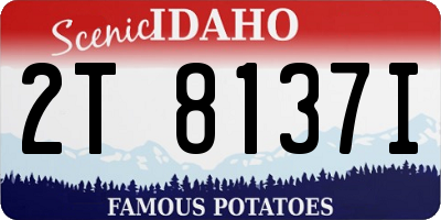 ID license plate 2T8137I