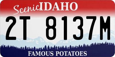 ID license plate 2T8137M
