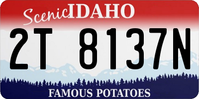 ID license plate 2T8137N