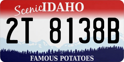 ID license plate 2T8138B