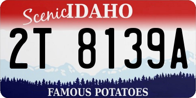 ID license plate 2T8139A