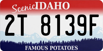 ID license plate 2T8139F