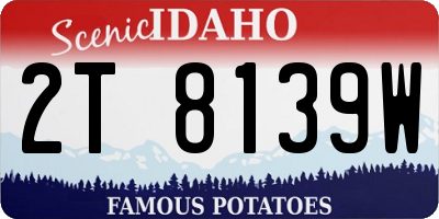 ID license plate 2T8139W