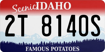 ID license plate 2T8140S