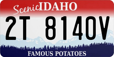 ID license plate 2T8140V