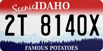 ID license plate 2T8140X