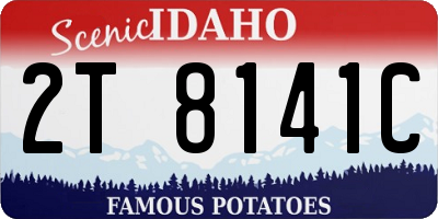 ID license plate 2T8141C