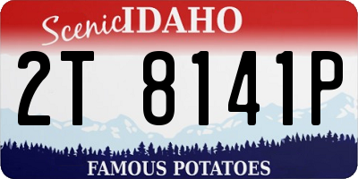 ID license plate 2T8141P