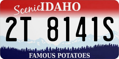 ID license plate 2T8141S