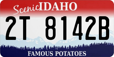ID license plate 2T8142B