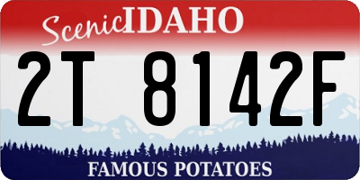 ID license plate 2T8142F