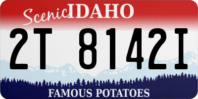 ID license plate 2T8142I