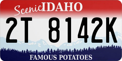 ID license plate 2T8142K