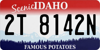 ID license plate 2T8142N