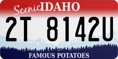ID license plate 2T8142U