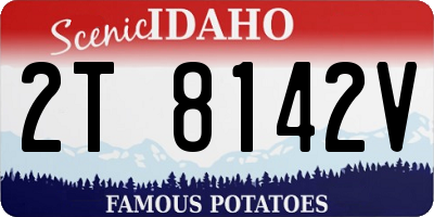 ID license plate 2T8142V