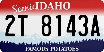 ID license plate 2T8143A