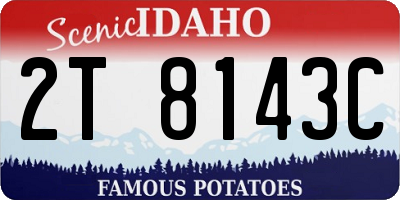 ID license plate 2T8143C