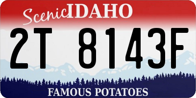 ID license plate 2T8143F