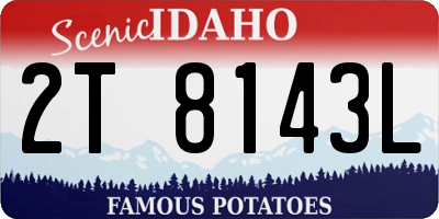 ID license plate 2T8143L