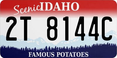 ID license plate 2T8144C