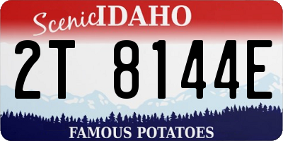 ID license plate 2T8144E