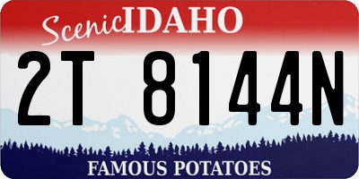 ID license plate 2T8144N