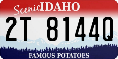 ID license plate 2T8144Q