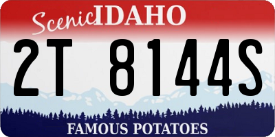 ID license plate 2T8144S