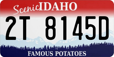 ID license plate 2T8145D