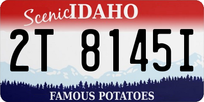 ID license plate 2T8145I