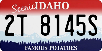 ID license plate 2T8145S