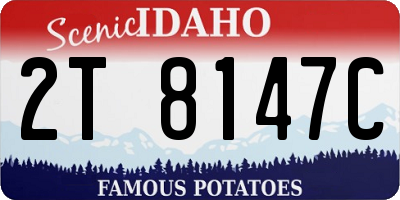 ID license plate 2T8147C