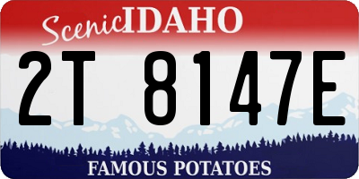 ID license plate 2T8147E